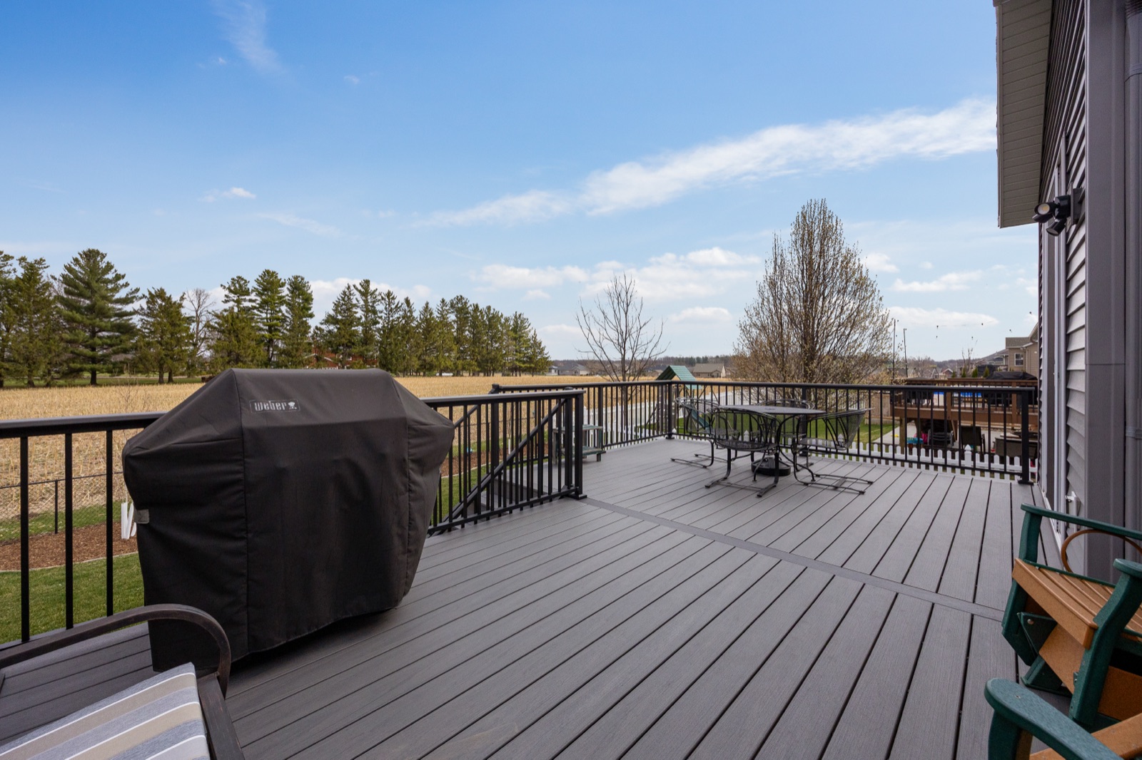Drone view of completed deck