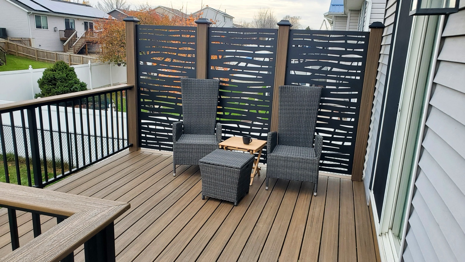 Custom deck project in Iowa