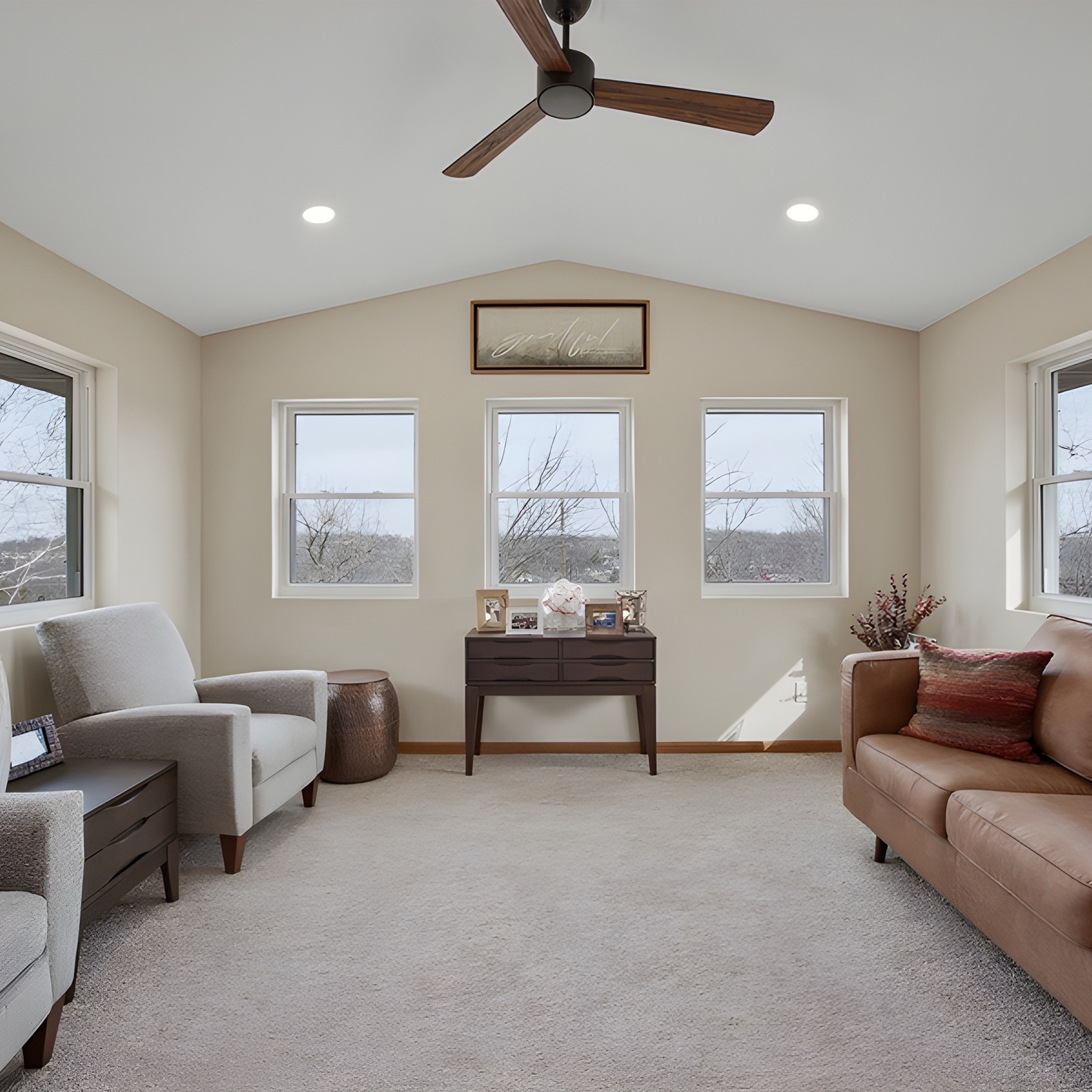 4-season sunroom with floor-to-ceiling windows